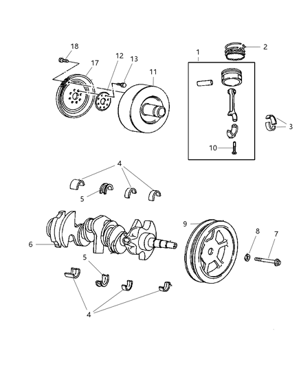 2006 Chrysler Pacifica Piston Diagram for 5019338AB