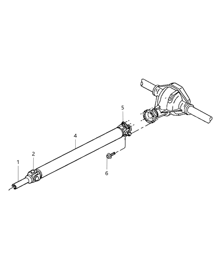 2008 Chrysler Aspen Shaft - Drive Rear Diagram 2