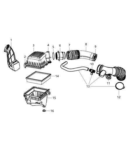 2011 Jeep Grand Cherokee Air Cleaner Diagram 1