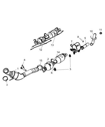 2007 Dodge Ram 3500 Pickup Exhaust System Diagram 1
