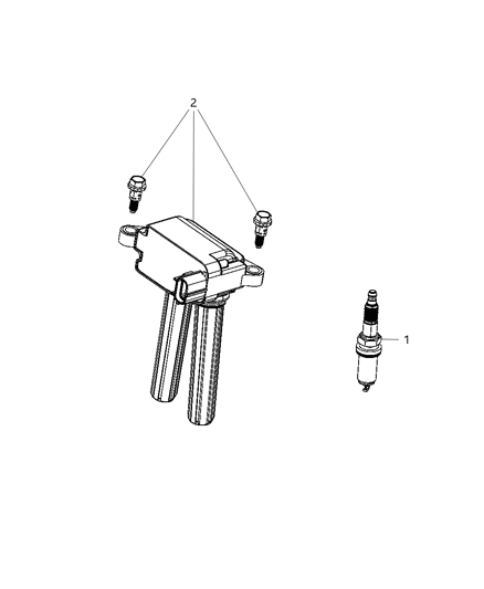 2013 Dodge Durango Spark Plugs & Coils Diagram