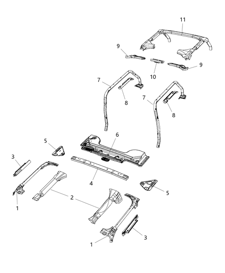 2016 Jeep Wrangler Bolt-HEXAGON Head Diagram for 6509396AA