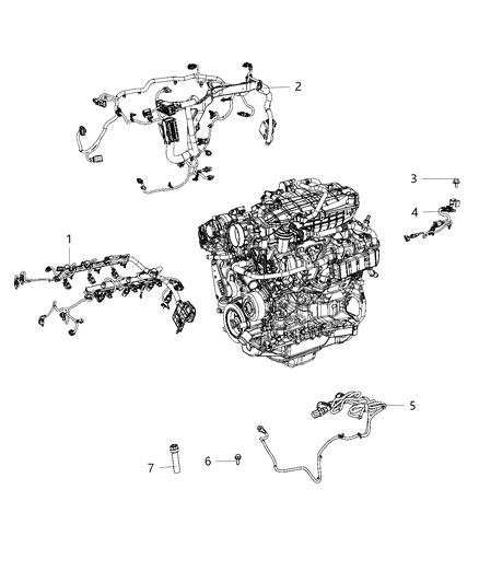 2020 Jeep Wrangler ENGINE Diagram for 68414369AD