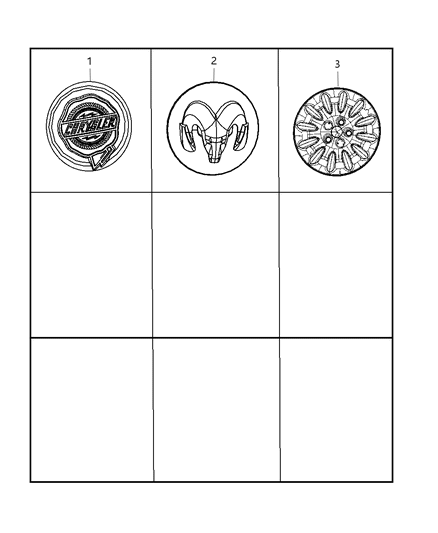 2008 Chrysler Town & Country Wheel Covers & Center Caps Diagram