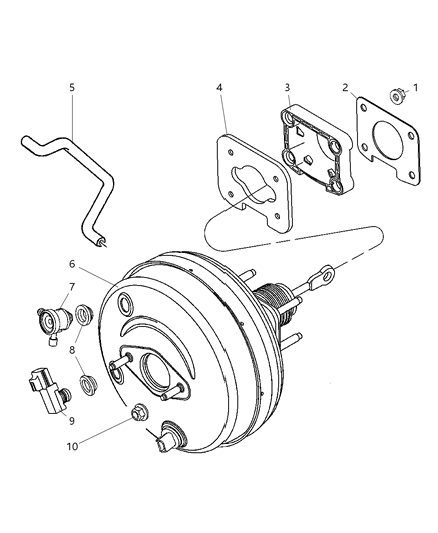 2006 Dodge Durango Booster-Power Brake Diagram for 5179919AA