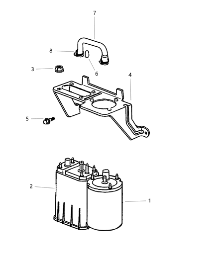 1998 Dodge Ram Wagon Vacuum Canister Diagram