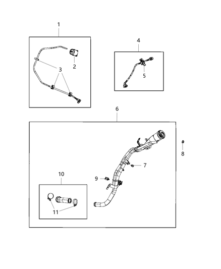 2020 Jeep Cherokee Fuel Filler Diagram for 52030325AC