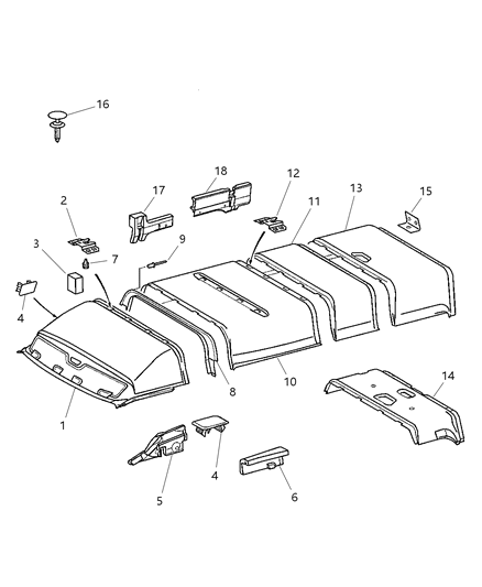 2002 Dodge Sprinter 3500 Headliner Diagram 1