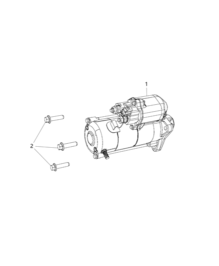 2017 Ram 3500 Starter & Related Parts Diagram 2