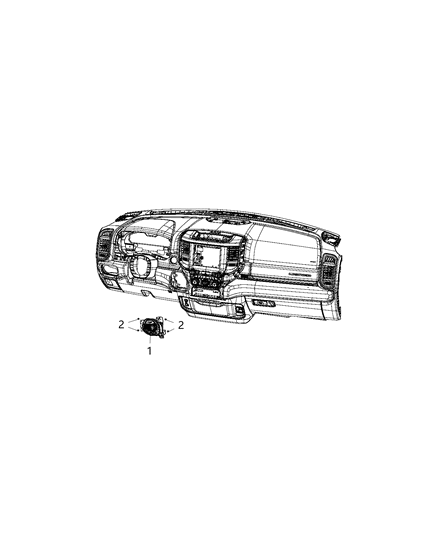 2019 Ram 1500 Switch, Transmission Shifter Diagram