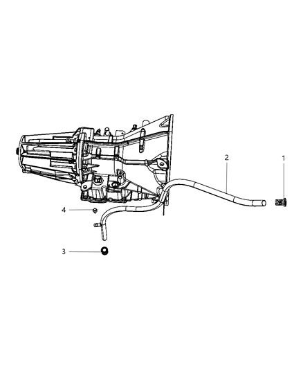 2008 Dodge Nitro Oil Filler Tube & Related Parts Diagram 1