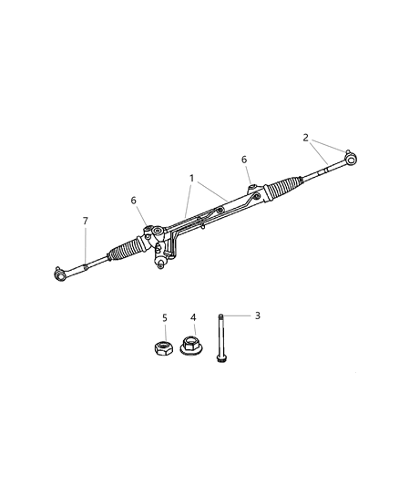 2010 Jeep Grand Cherokee Gear Rack & Pinion Diagram