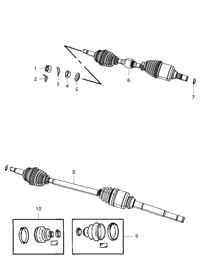 2012 Jeep Compass Shaft, Axle Diagram 2