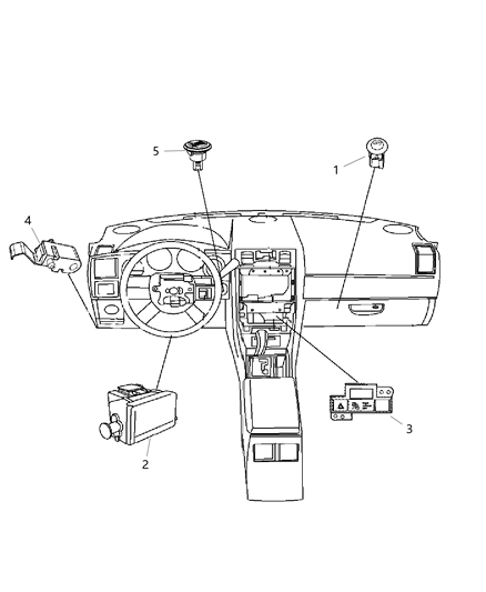2008 Dodge Challenger Switch-Instrument Panel Diagram for 4602453AG