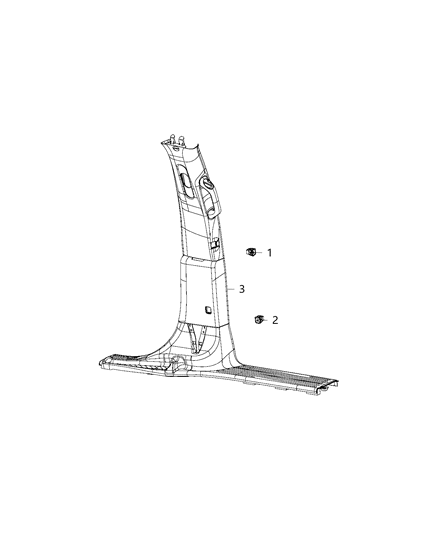 2017 Chrysler Pacifica Switch-Folding Seat Diagram for 6DQ241X9AA