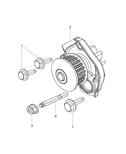 2015 Jeep Renegade Water Pump & Related Parts Diagram 1