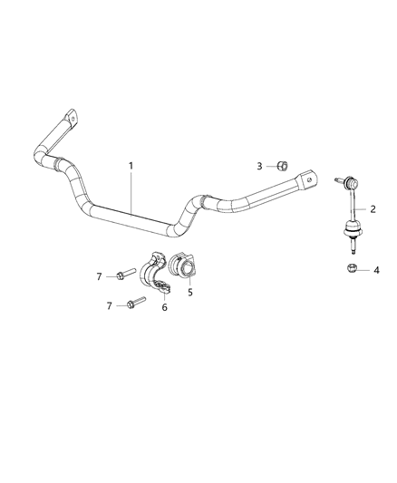 2019 Ram 1500 Bar-Front Diagram for 68361903AA
