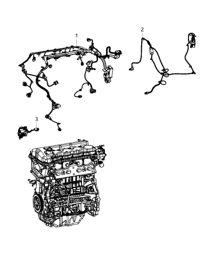 2012 Dodge Dart Bracket-Engine Wiring Diagram for 4892930AB