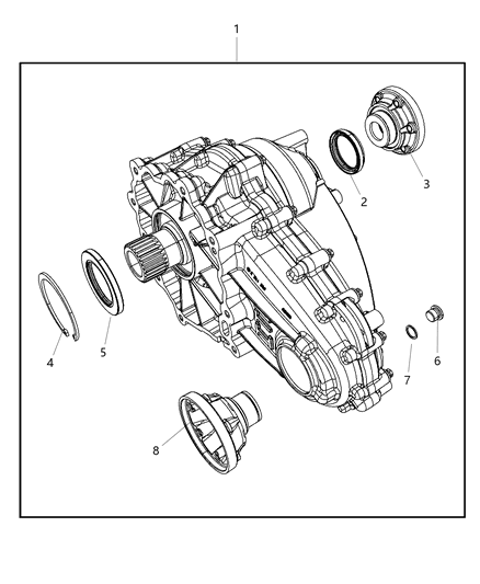 2017 Dodge Durango Transfer Case Diagram for 52123725AB