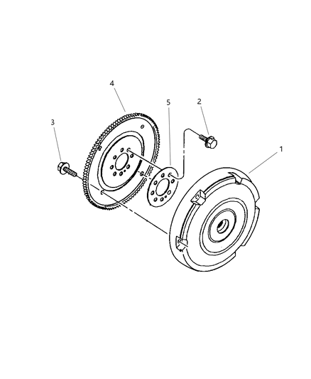 2001 Chrysler PT Cruiser Clutch & Disc Diagram