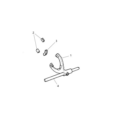 2005 Dodge Durango Fork-Transfer Case Mode Shift Diagram for 5103270AA