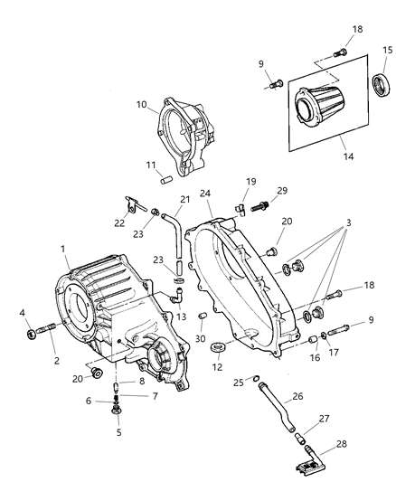 2004 Dodge Dakota Case & Related Parts Diagram 3