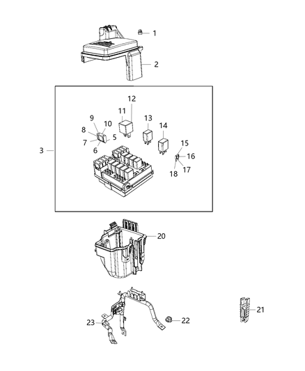 2021 Ram ProMaster 1500 Maxi Relay Diagram for 68174990AA