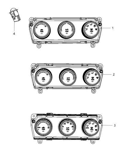 2012 Jeep Wrangler Control-Auto Temp Control Diagram for 55111169AE