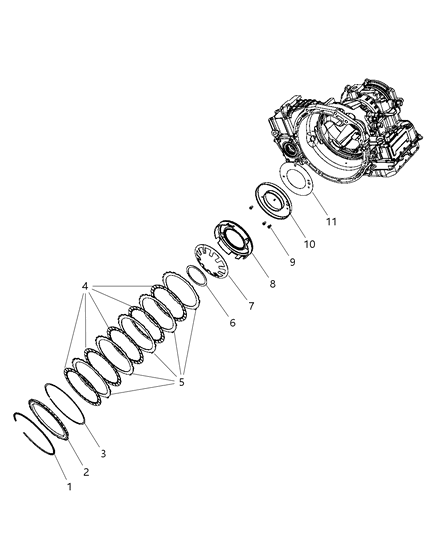 2009 Dodge Journey Low / Reverse Clutch Diagram 1