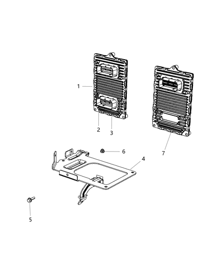 2011 Dodge Journey Modules, Engine Compartment Diagram