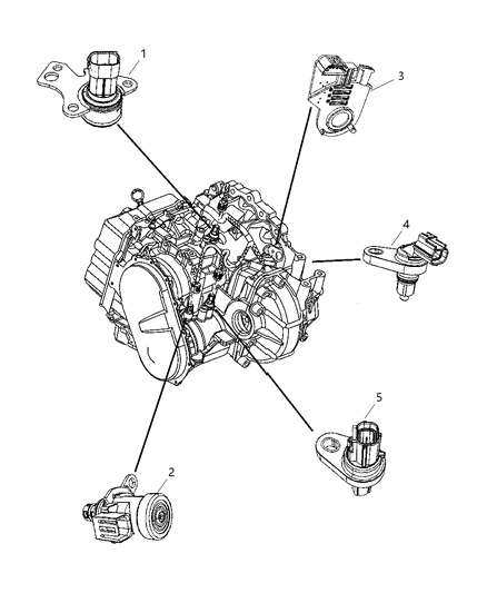 2007 Chrysler Pacifica Sensors - Transmission Diagram 1