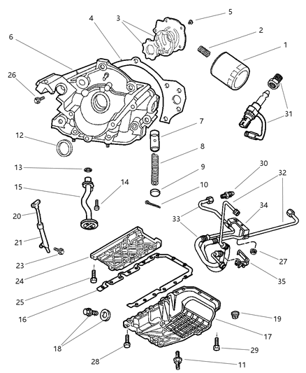 2001 Chrysler Concorde Engine Oiling Diagram 2