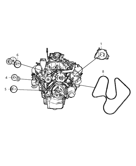 2006 Jeep Liberty Belt-Accessory Drive Diagram for 53013905AA