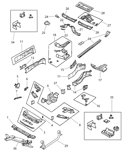 1997 Chrysler Sebring Bolt-HEXAGON Head Diagram for 6504179