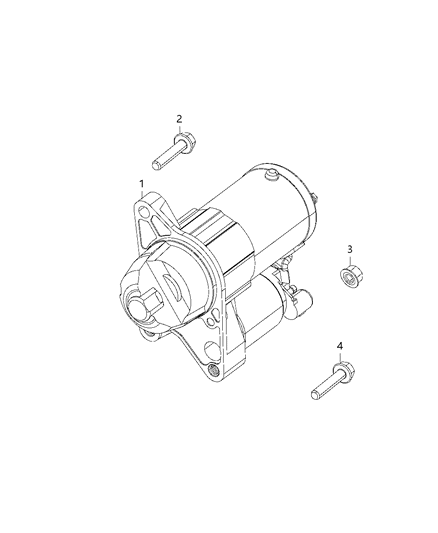 2021 Jeep Compass Starter Motor Diagram for 56029783AB