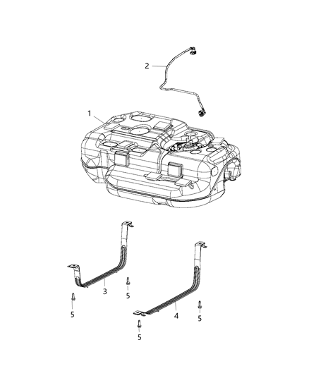 2020 Chrysler Voyager Fuel Tank And Related Parts Diagram 2