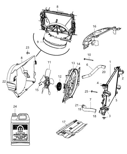 2009 Dodge Ram 1500 Clutch-Fan Diagram for 55056840AB