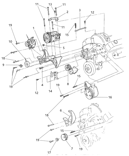 1997 Dodge Dakota Screw-HEXAGON Head CONED Lock WASHE Diagram for 6034789