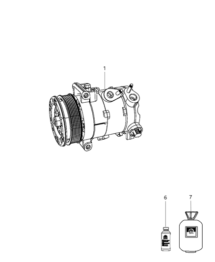 2009 Chrysler Sebring COMPRES0R-Air Conditioning Diagram for 55111541AB