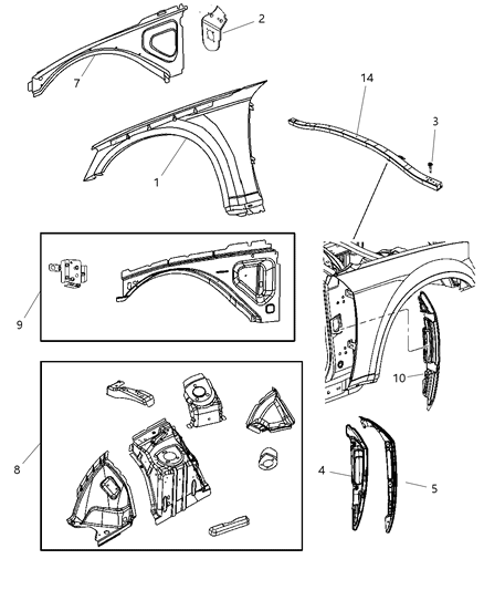 2010 Dodge Challenger Foam-Blocker Diagram for 5112924AB