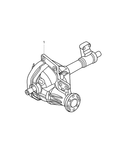 2005 Dodge Ram 1500 Axle Assembly, Front Diagram