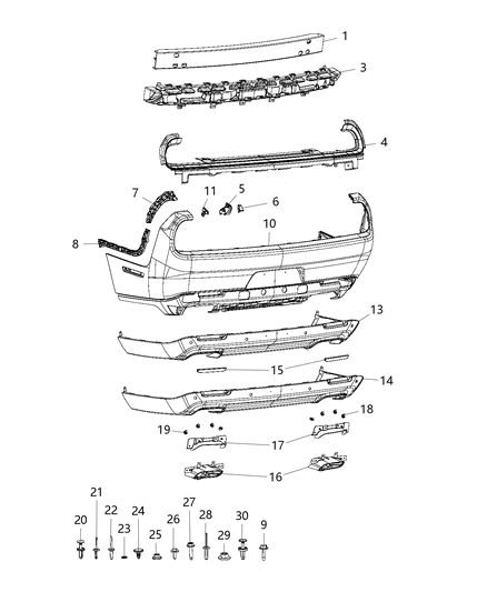 2015 Dodge Challenger Panel-Closeout Diagram for 68175182AB