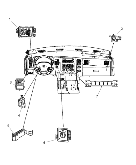 2011 Ram 3500 Switches Instrument Panel Diagram