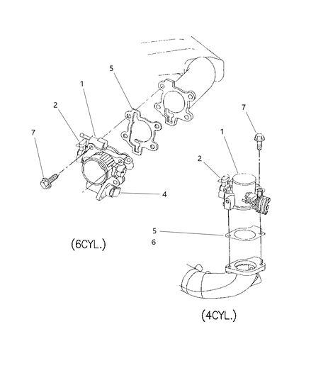 2000 Dodge Stratus Throttle Body Diagram