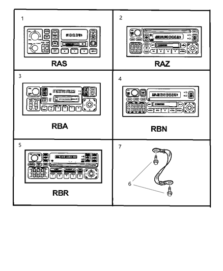 2002 Dodge Ram 2500 Quad & Club Cab Radio Diagram