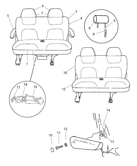 1997 Dodge Grand Caravan Rear Seat Diagram