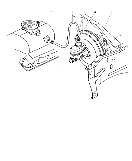 2003 Dodge Durango Booster, Power Brake Diagram