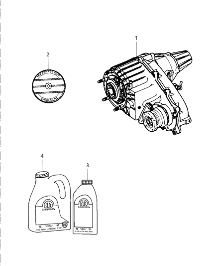 2009 Dodge Durango Transfer Case Assembly & Identification Diagram 3