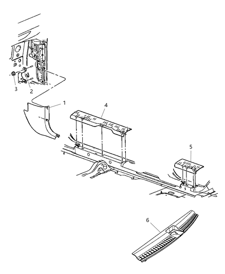 2010 Jeep Commander Cover-LIFTGATE SCUFF Diagram for 5JP16ZJ3AF