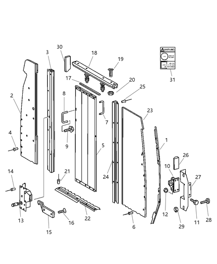 2005 Dodge Sprinter 2500 Retainer Diagram for 5120273AA